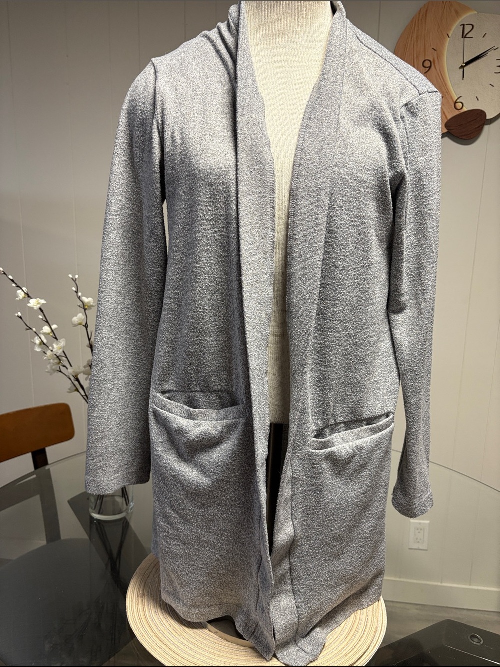 Forever 21 Gray Open-Front Cardigan